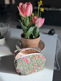 Boxy Make-Up Bag, green floral