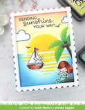 Beach Sunset Stencils, Lawn Clippings - Lawn Fawn