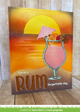 Beach Sunset Stencils, Lawn Clippings - Lawn Fawn