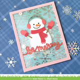 Winter Big Scripty Words Hot Foil Plates, Lawn Fawn