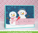Winter Big Scripty Words Hot Foil Plates, Lawn Fawn