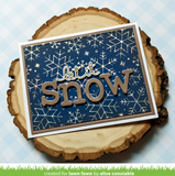 Winter Big Scripty Words Hot Foil Plates, Lawn Fawn