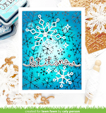 Snowflake Background Hot Foil Plate, Lawn Fawn