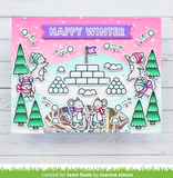 Snow Flurries Background Stencil, Lawn Clippings - Lawn Fawn