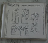 February '08 Stamp of the Month Set, Sweet Pea Garden, PrintWorks Rubber Stamps