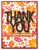 Fall Leaves Background Stencils, Lawn Clippings - Lawn Fawn