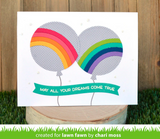 Outside In Stitched Balloon Stackables Die, Lawn Fawn