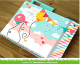 Outside In Stitched Balloon Stackables Die, Lawn Fawn