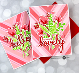 Modern Layered Florals Stamp Set, Pinkfresh Studio