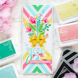 Modern Layered Florals Stamp Set, Pinkfresh Studio