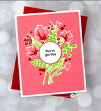 Modern Layered Florals Stamp Set, Pinkfresh Studio