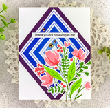 Modern Layered Florals Die Set, Pinkfresh Studio