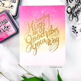 Hugs and Good Vibes Stamp Set, Pinkfresh Studio