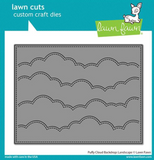 Puffy Cloud Backdrop, Landscape Die, Lawn Fawn