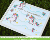 Puffy Cloud Backdrop, Landscape Die, Lawn Fawn