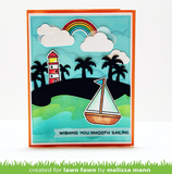 Puffy Cloud Backdrop, Portrait Die, Lawn Fawn
