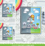 Reveal Wheel Puffy Cloud Add-On Die, Lawn Fawn