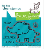 Elphie Selfie Flip Flop Dies, Lawn Fawn