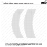 Slimline Simple Grassy Hillside Stencils, Lawn Clippings - Lawn Fawn