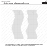 Slimline Grassy Hillside Stencils, Lawn Clippings - Lawn Fawn