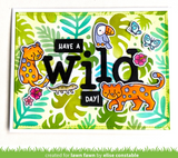 Tropical Leaves Background Stencils, Lawn Clippings - Lawn Fawn