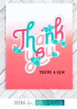 Triple Set Thank You Stamp and Die Set, Concord and 9th