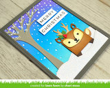 Tiny Gift Box Deer Add-On Die, Lawn Fawn