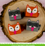 Tiny Gift Box Raccoon and Fox Add-On Die, Lawn Fawn