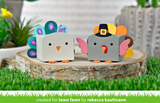 Tiny Gift Box Peacock and Turkey Add-On Die, Lawn Fawn