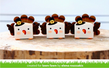 Tiny Gift Box Peacock and Turkey Add-On Die, Lawn Fawn