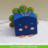 Tiny Gift Box Peacock and Turkey Add-On Die, Lawn Fawn