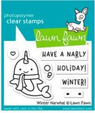 Winter Narwhal Stamp and Die Set, Lawn Fawn