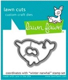 Winter Narwhal Stamp and Die Set, Lawn Fawn