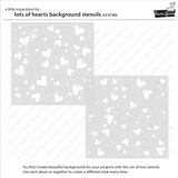 Lots of Hearts Background Stencils, Lawn Clippings - Lawn Fawn